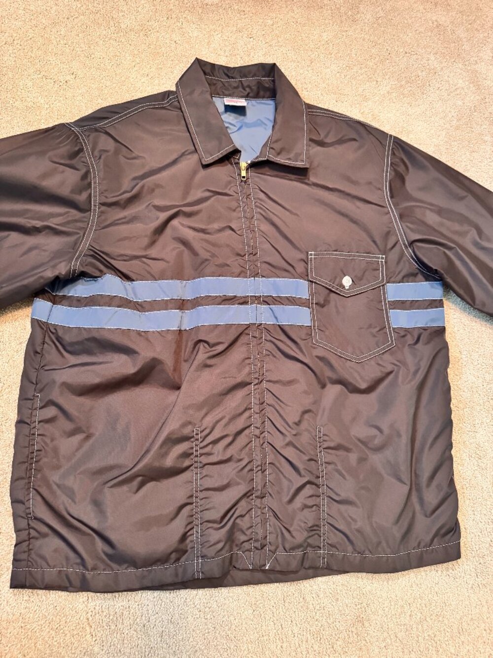 Birdwell Beach Britches Racing Jacket Made in USA Charcoal Blue XL